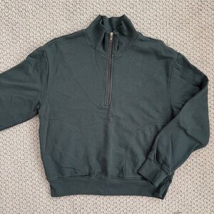 MATE the Label Womens Half Zip Cropped Sweater XS